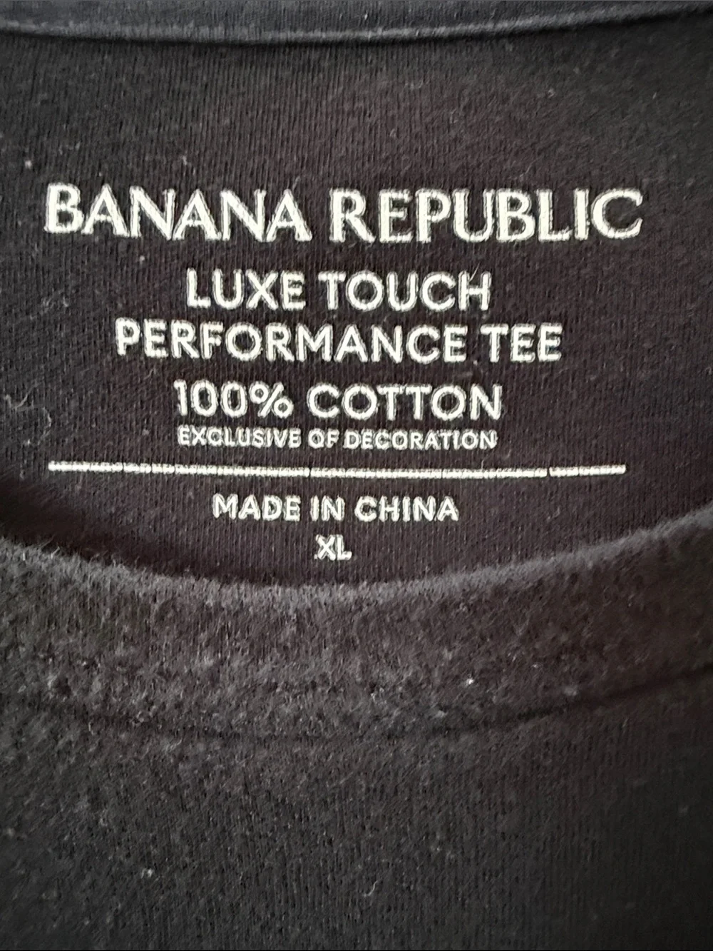 Banana Republic Black Short Sleeve Crew Neck Cotton Tee
